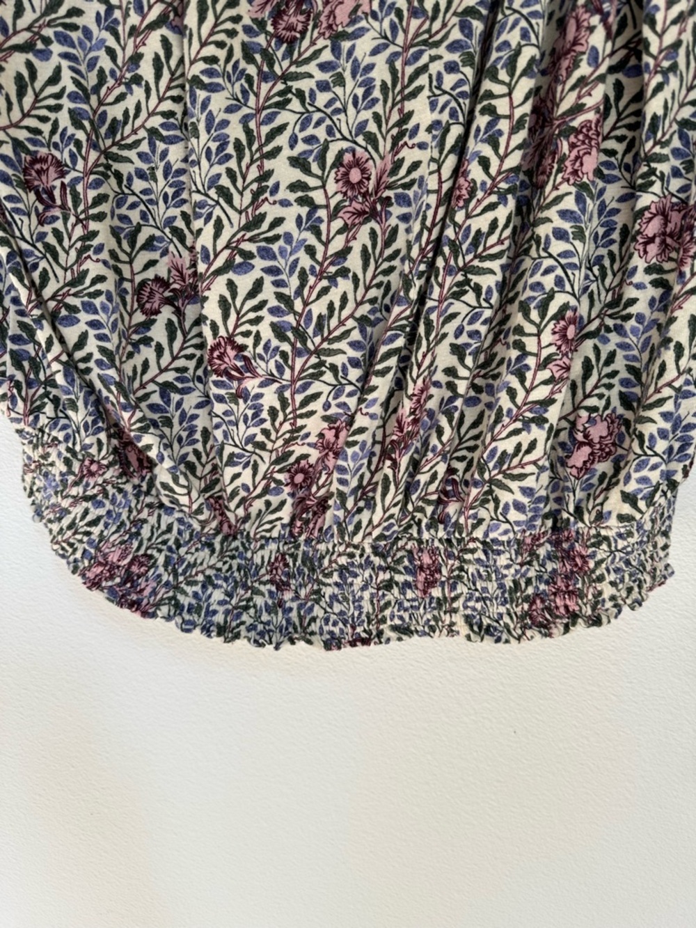 Lucky Brand 2X  Boho style top w/ elastic sheering at waist and tie at neck. - Picture 3 of 7